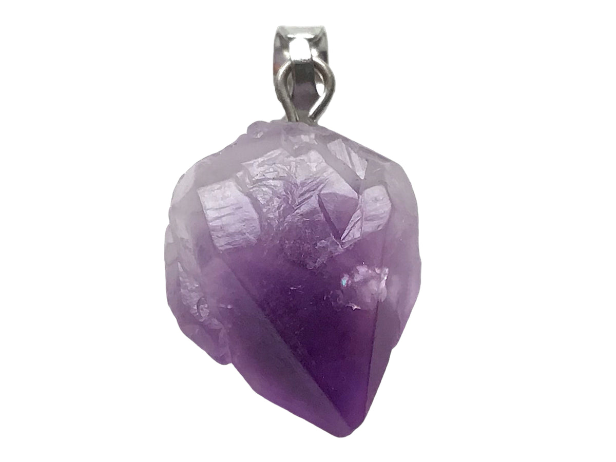 Amethyst Anhänger Rohstein I echter kleiner Amethyst Brocken I 10 x 15 mm I Cluster I incl. Lederband 80cm I Brasilien
