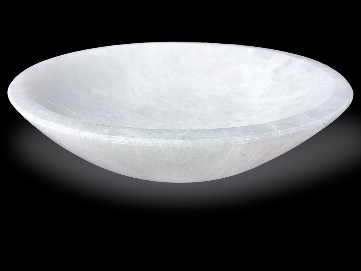 XXL Selenit Ladeschale Bowl Ø 20 cm - ca. 1000gr. - Kristallschale - in dieser Größe selten erhältlich - AAA-Qualität - Marokko