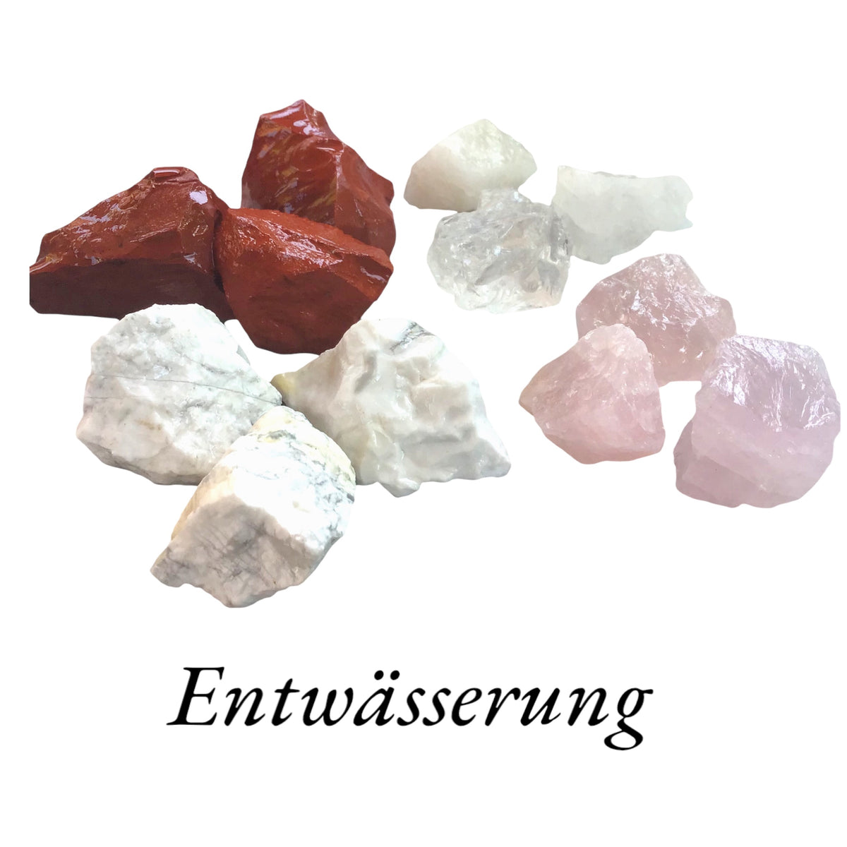 Premium Edelstein-Quellwasser-Set "Entschlackung und Entwässerung" | Rohsteine zur Energetisierung von Trinkwasser | 21 Seiten Anleitung |Top 1A Heilsteine | Wasserbelebung