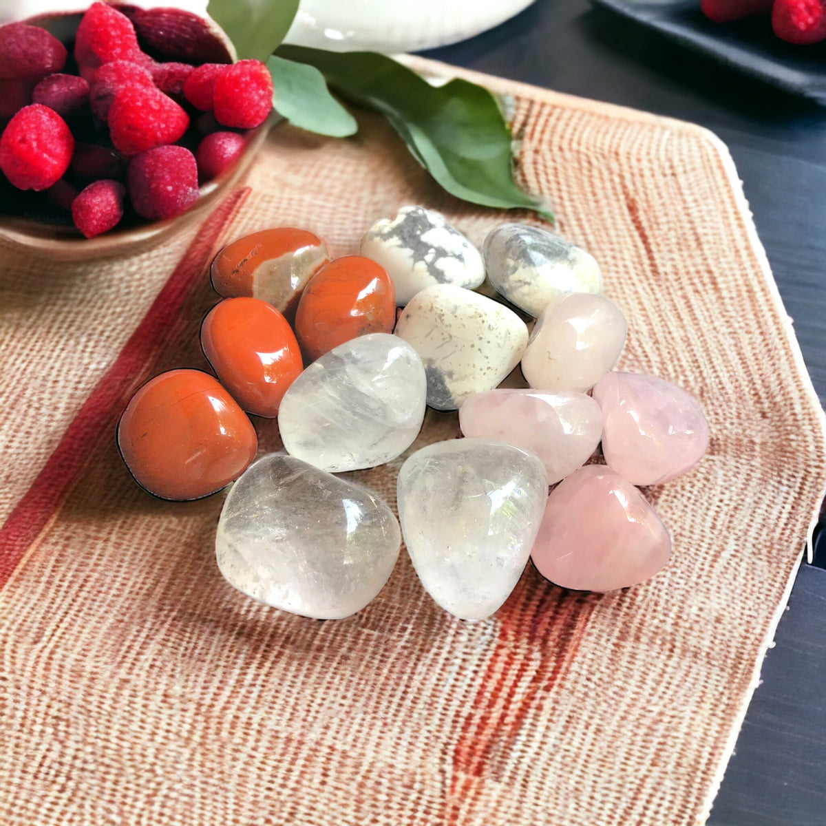 Premium Edelstein-Quellwasser-Set "Entschlackung und Entwässerung" | Trommelsteine zur Energetisierung von Trinkwasser | 21 Seiten Anleitung |Top 1A Heilsteine | Wasserbelebung