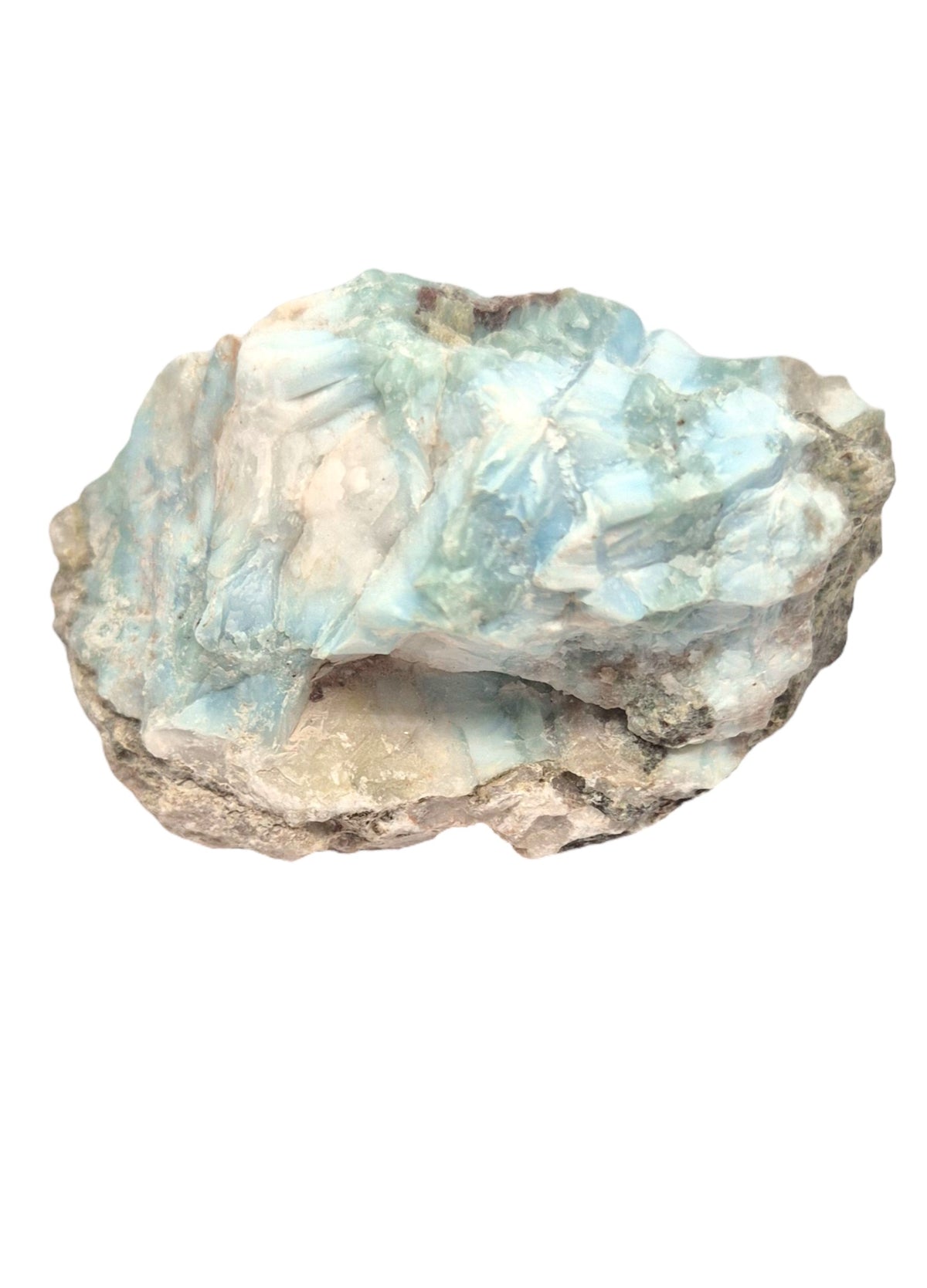 Prächtiger und sehr seltener Larimar Rohstein I Unikat-Masterpiece 1559 I Sammlerstück I 70x60x45mm I 156gr. I Dominikanische Republik