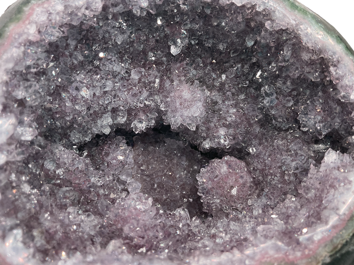 Amethyst Druse Minidruse mit phantastischen Kristallen I 1,85 KG I 13x13x12 cm I Blickfang I Unikat-Masterpiece 1628 I Brasilien