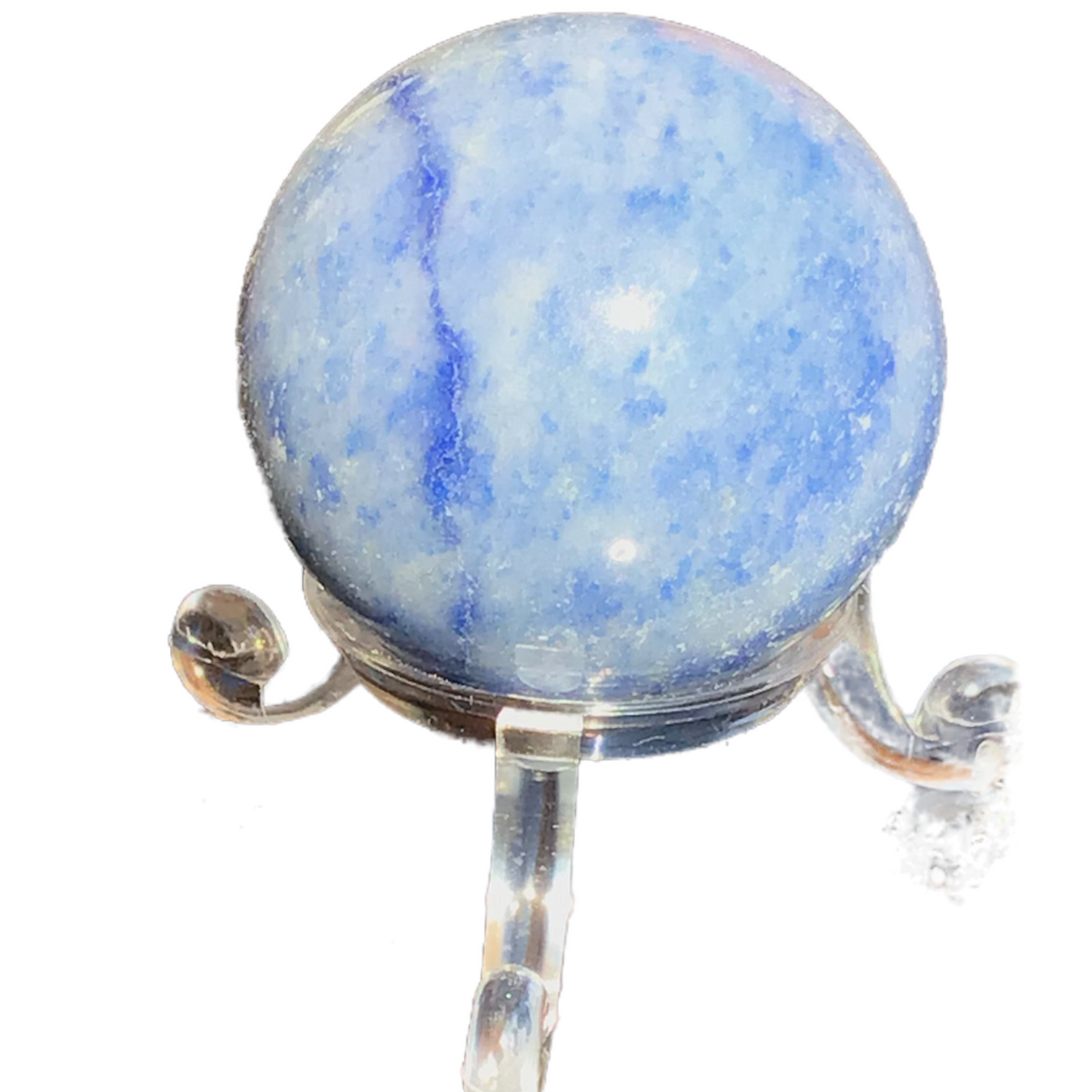 Blauer Aventurin Edelstein Kugel * 4 cm * Top Qualität mit Acrylständer