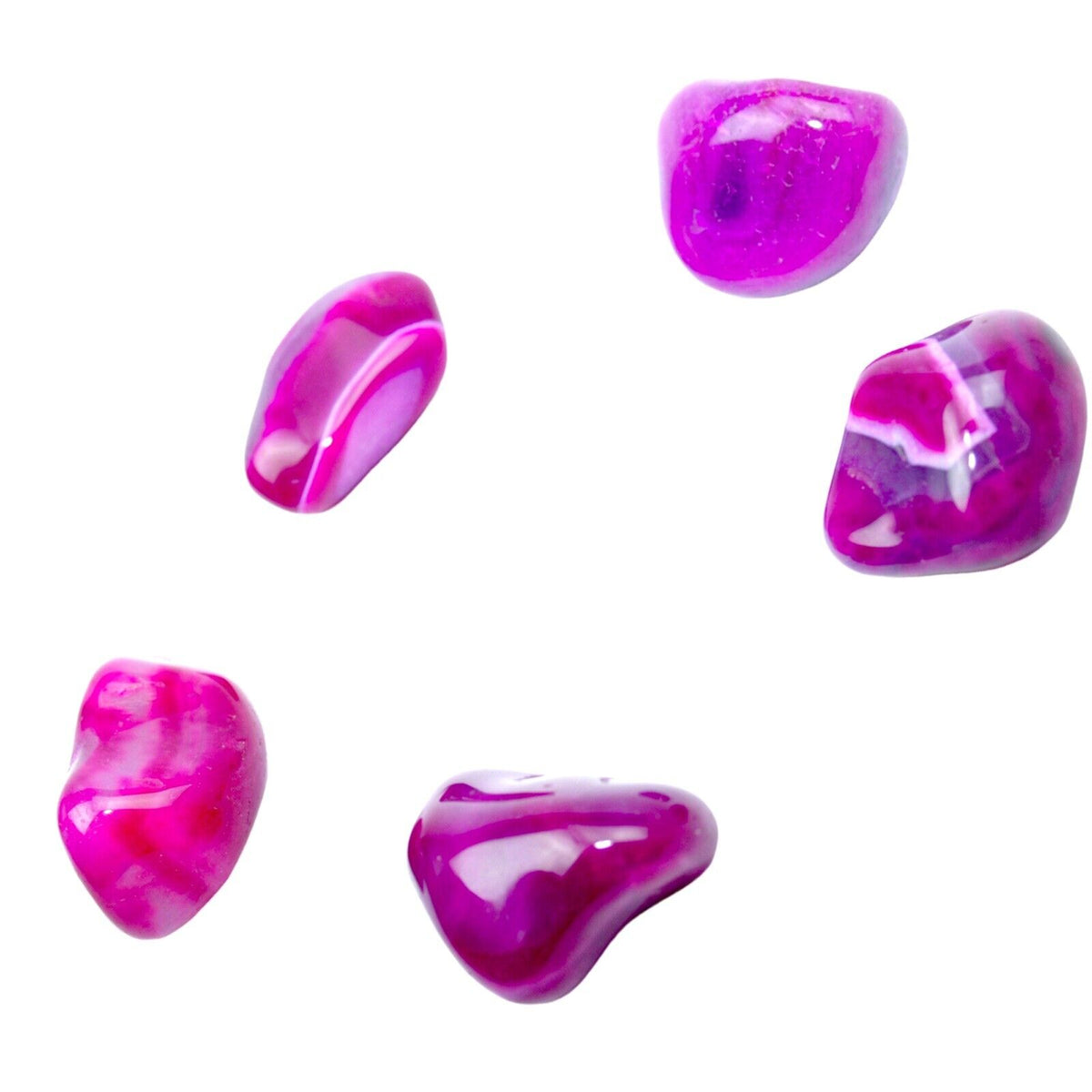 Steinfixx® - Achat pink Trommelstein I Edelstein I Heilstein I Glücksstein I Brasilien