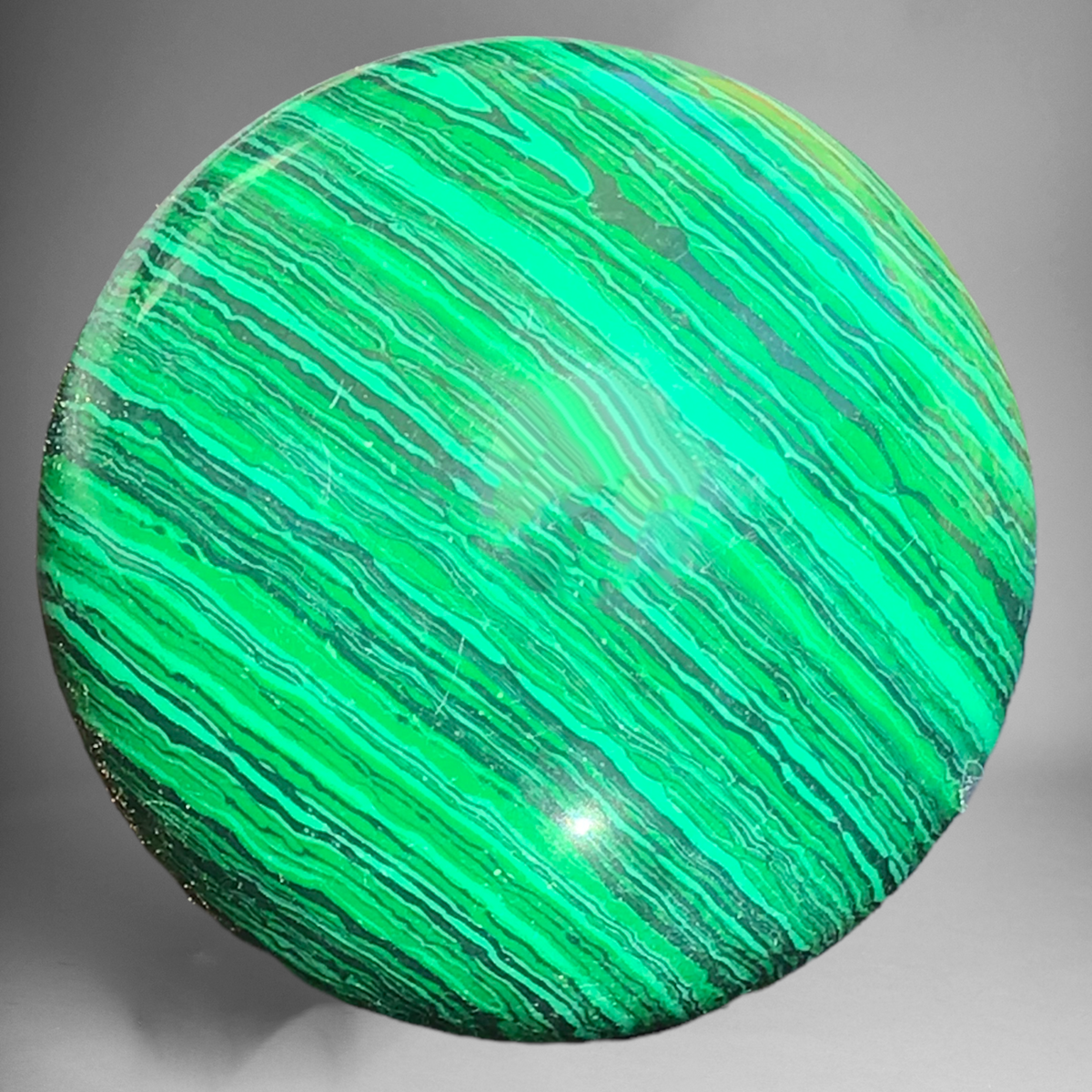 Malachitglas Edelstein Kugel * 4 cm * Top Qualität mit Acrylständer