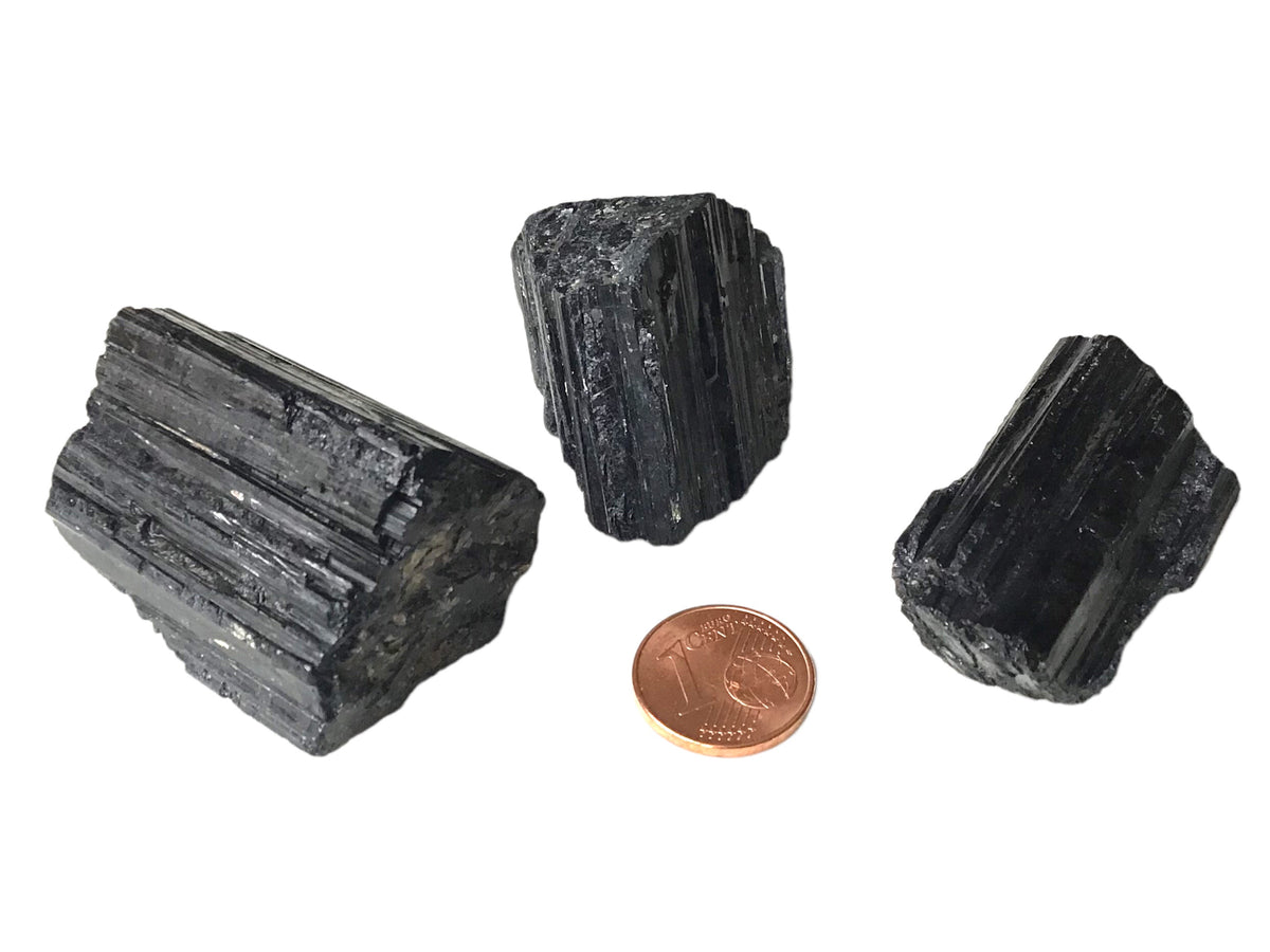 Schwarzer Turmalin (Schörl) Rohstein AAA-Qualität aus Brasilien – unbehandelter Naturstein, Schutzstein & Heilstein, verschiedene Größen 10–1200 g
