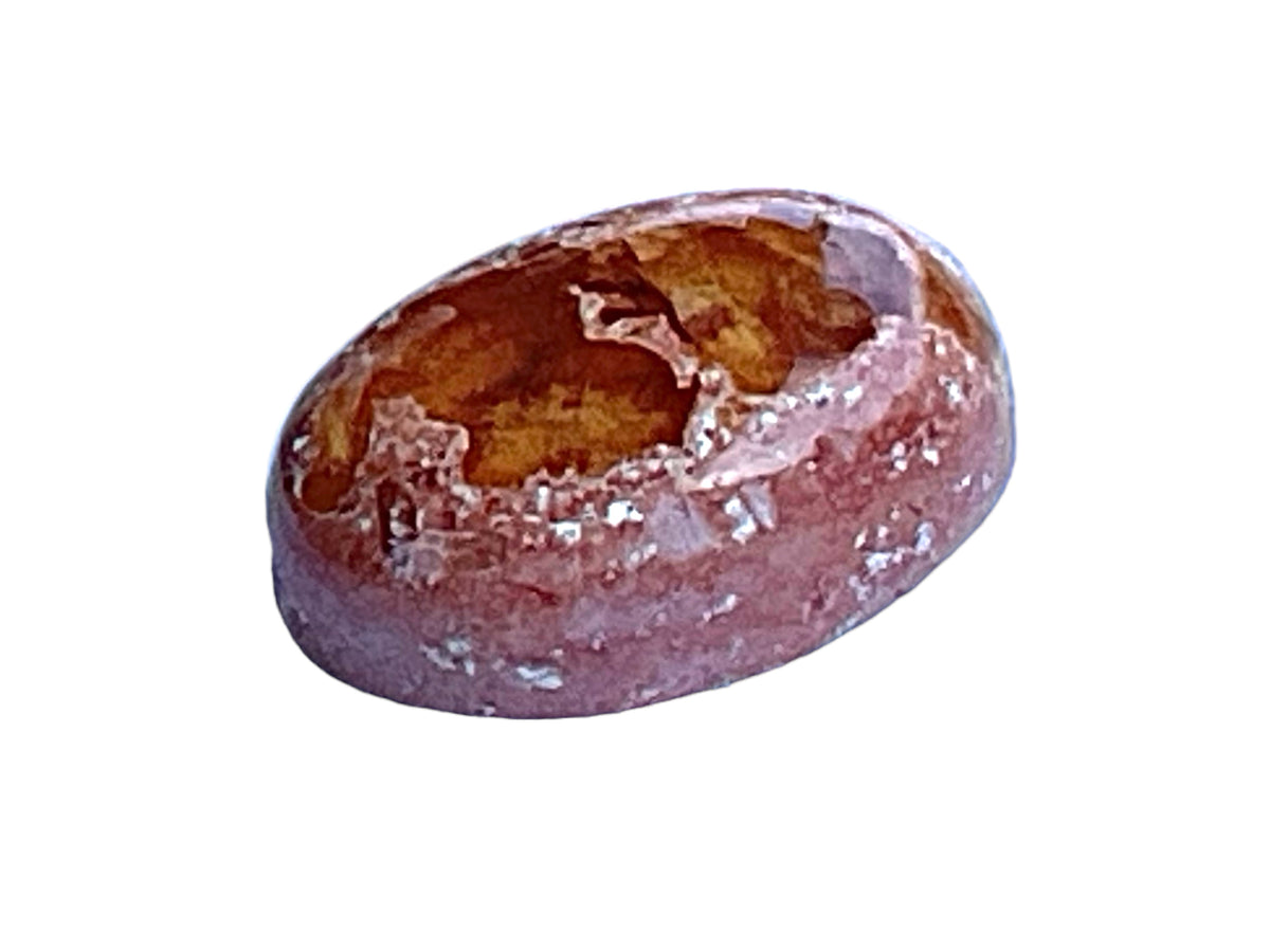 Feueropal Cabochon I Edelstein I 5kt I 2gr. I 14x9x4mm I Unikat-Masterpiece 1595 I Sammlerstück I AAA-Qualität I Mexiko