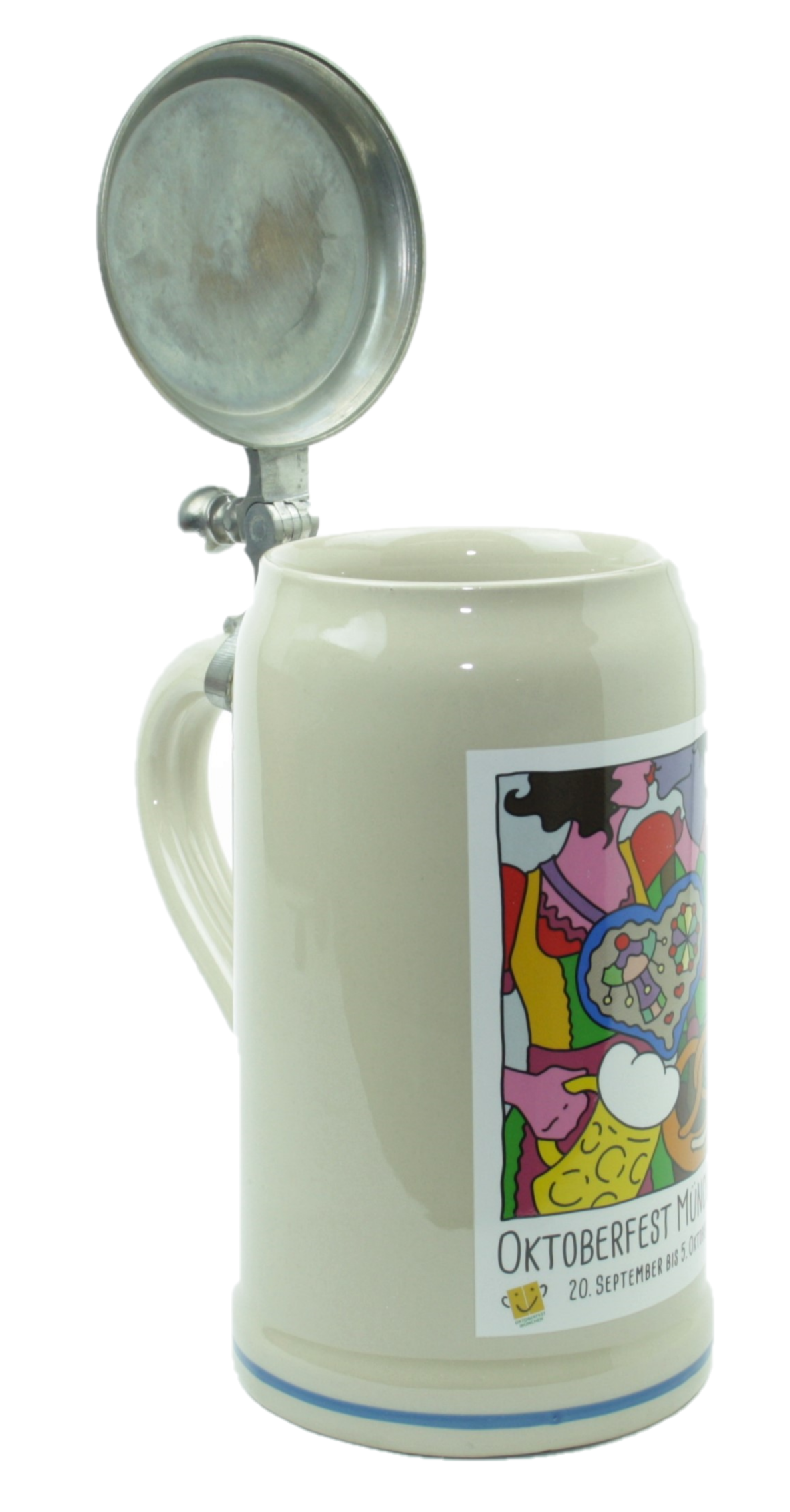 Original Oktoberfestkrug 2014 mit Zinndeckel I Jahreskrug I Zertifikat