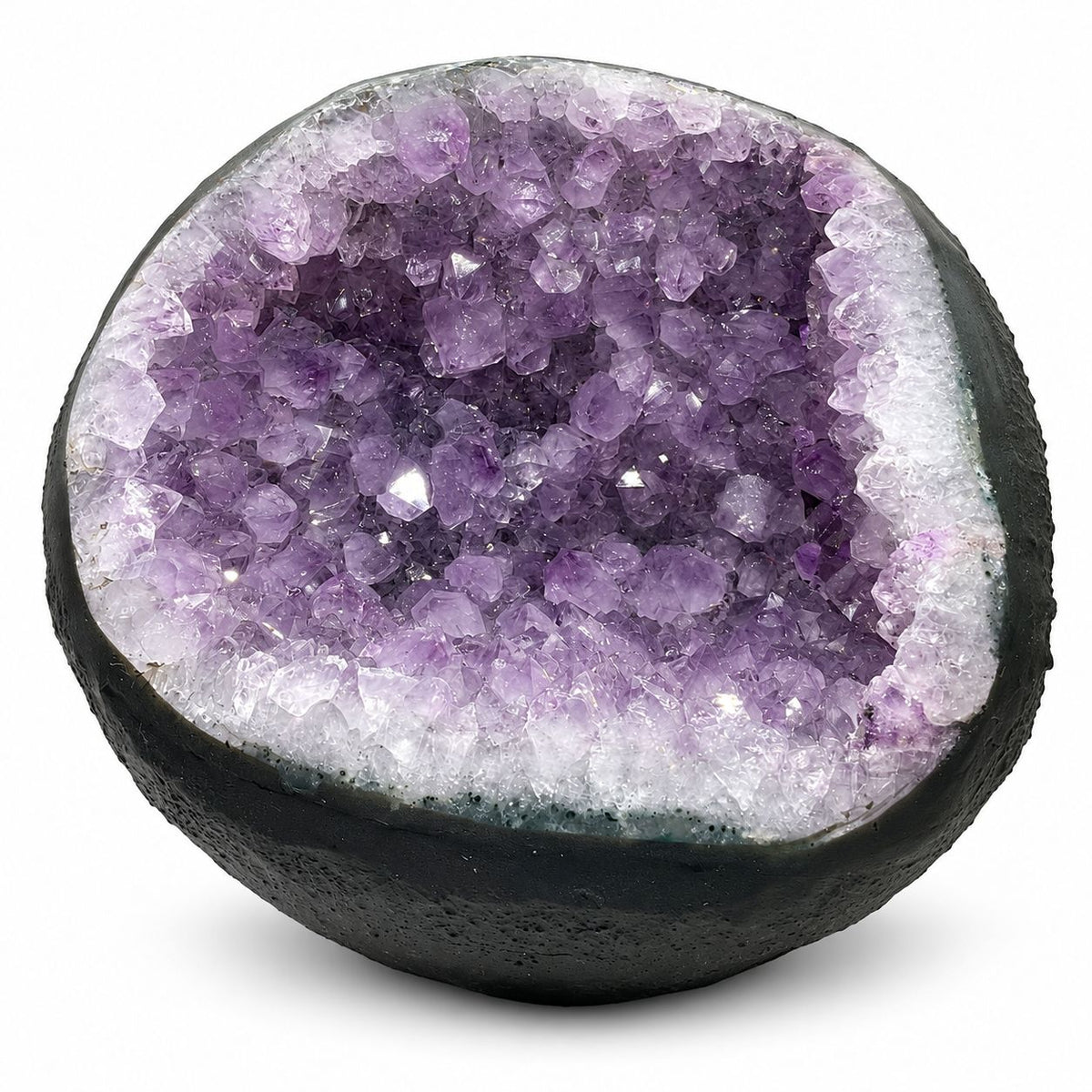 Amethyst Druse AAA-Qualität mit funkelnder Kristallhöhle – 2,3 kg – 14 x 13 x 13 cm – Edelstein Dekoration & Sammlerstück – Unikat Masterpiece 1479 – Brasilien