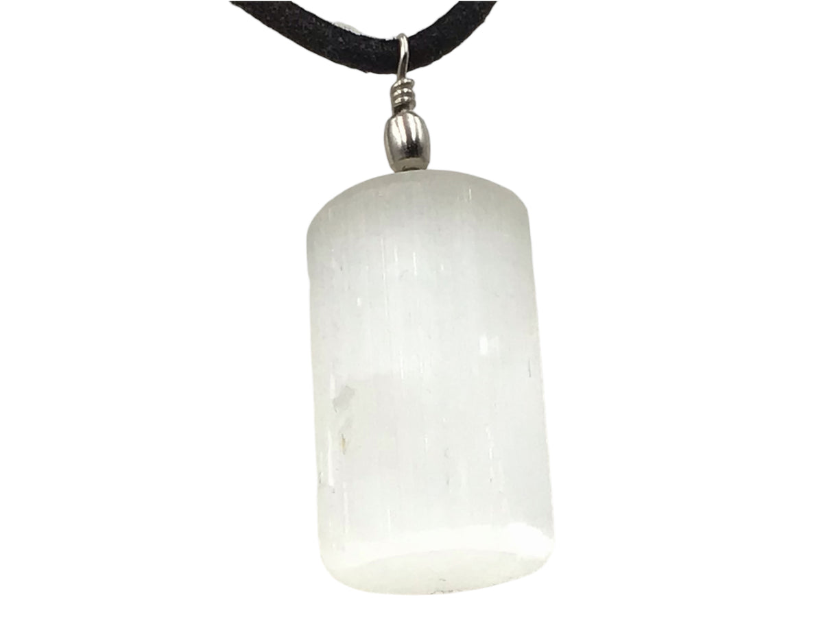 Steinfixx®  Selenit Anhänger Healing Point | ca 30x20x20 mm | Top Qualität | Ihren Lichtbringer immer dabei