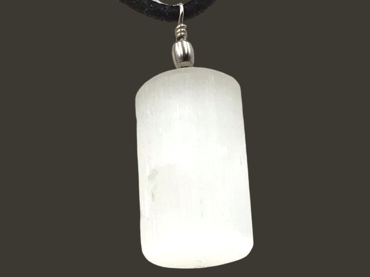 Steinfixx®  Selenit Anhänger Healing Point | ca 30x20x20 mm | Top Qualität | Ihren Lichtbringer immer dabei