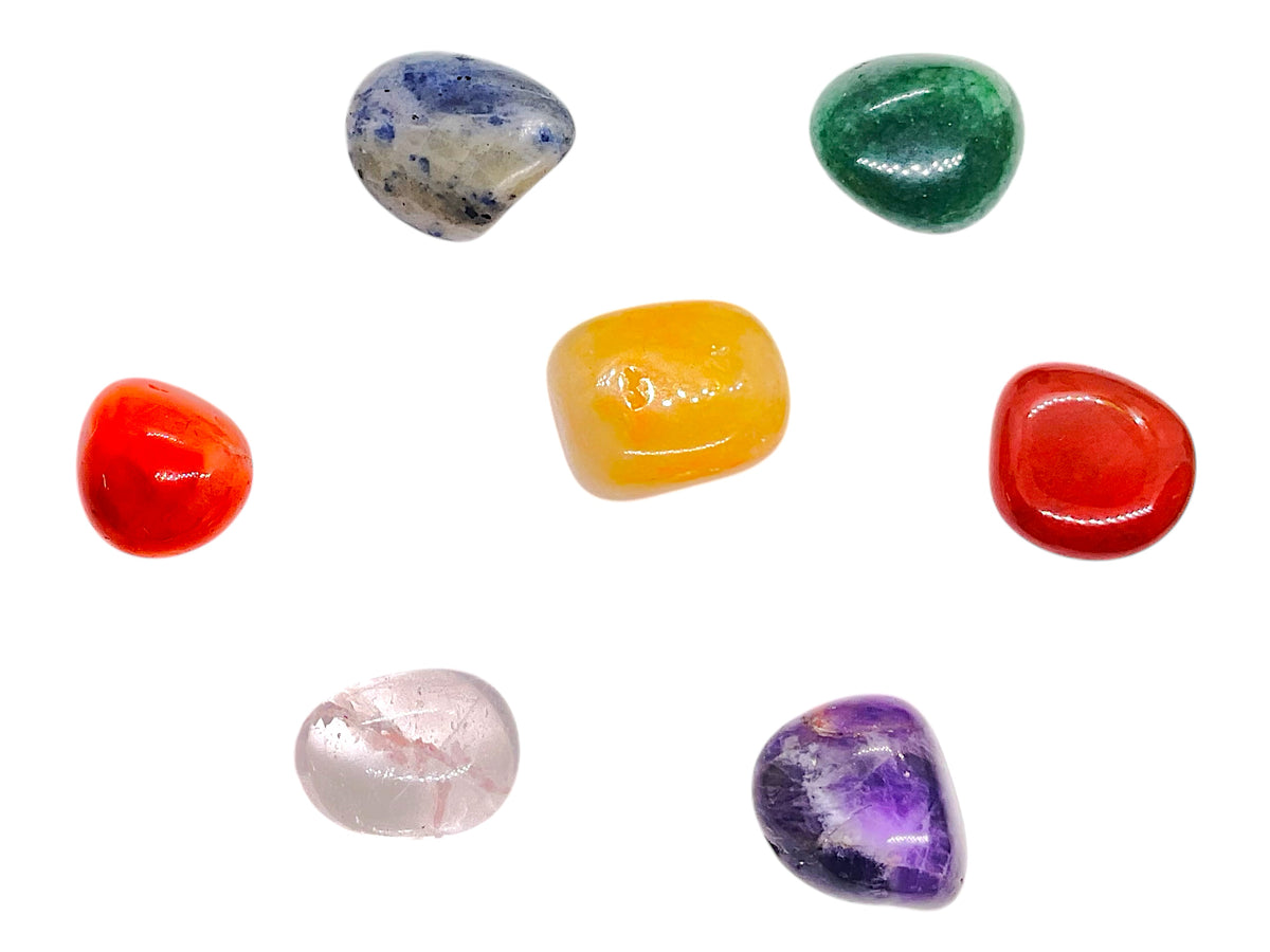 Chakra Edelstein Set Selbstheilung - 11 teilig mit Halskette, Handmade Perlen Armband und Herz in Geschenkbox - mit 14 seitigem liebevoll gestaltetem Ebook als Anleitung