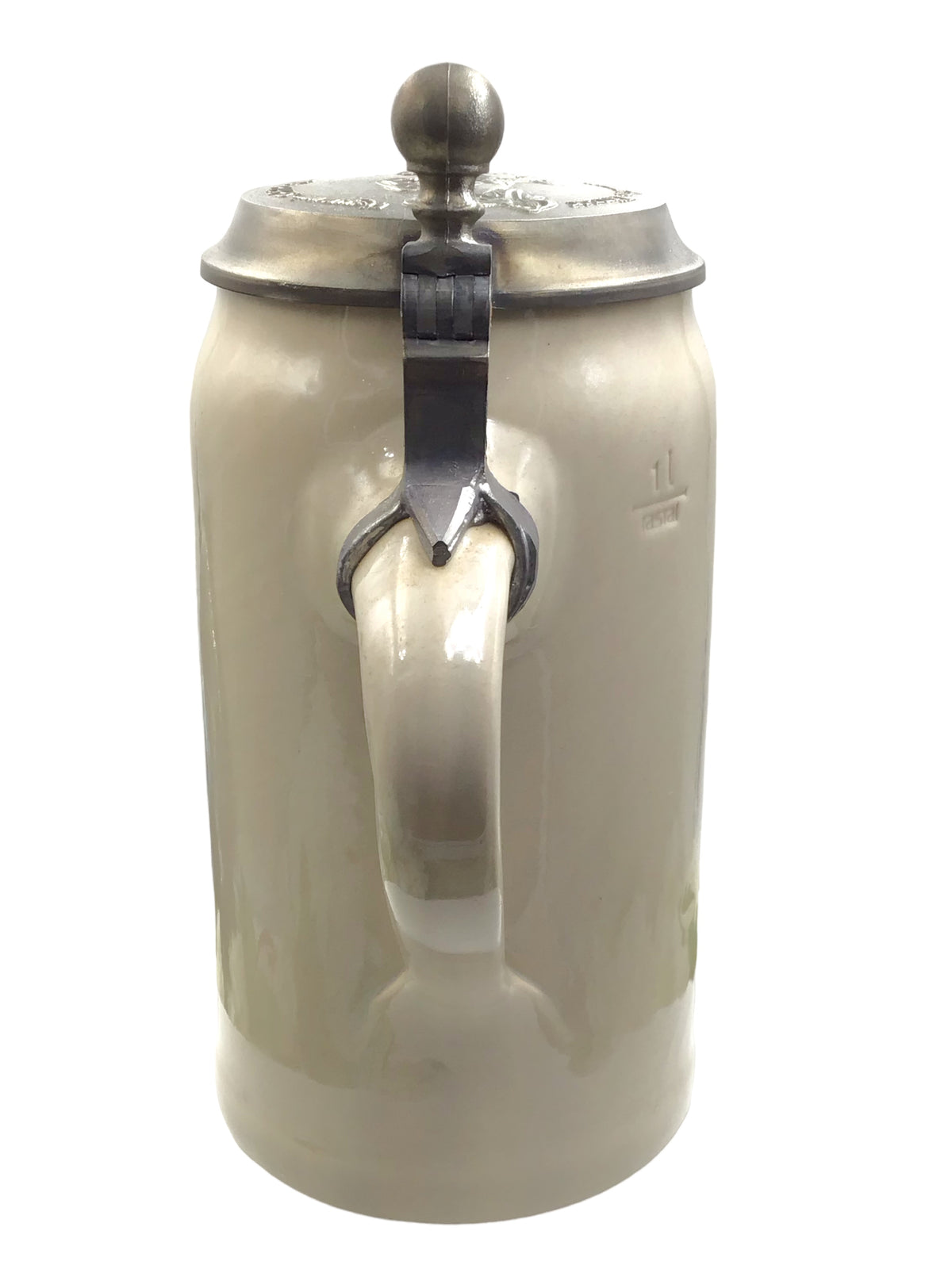 Original Oktoberfestkrug 1991 mit Zinndeckel I Jahreskrug I Zertifikat