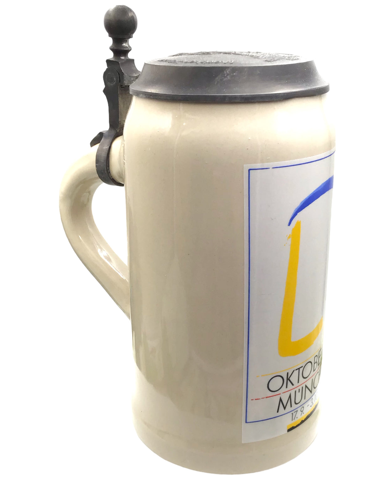 Original Oktoberfestkrug 1994 mit Zinndeckel I Jahreskrug I Zertifikat