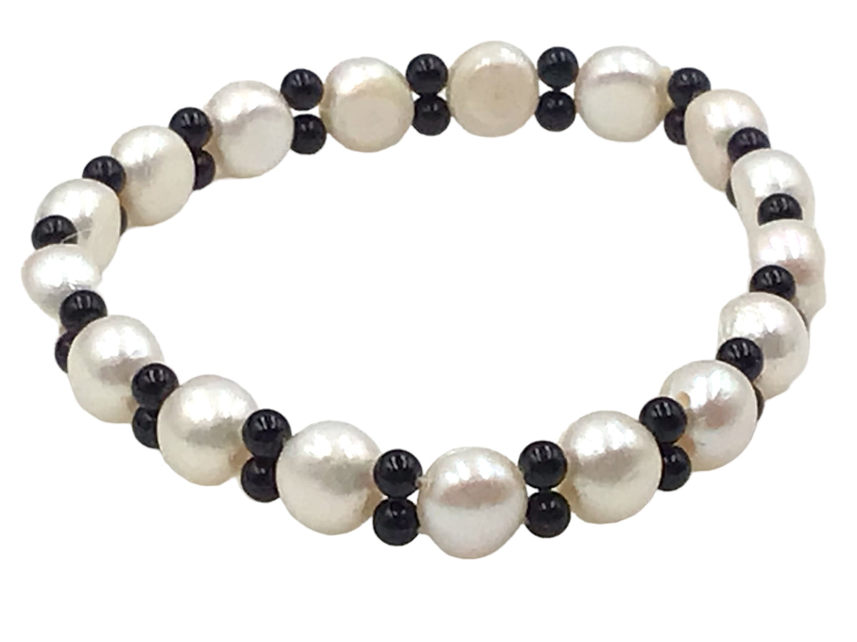 Steinfixx® Onyx-Perlenarmband | Top Qualität | angenehm zu tragen | spendet Kraft und Trost
