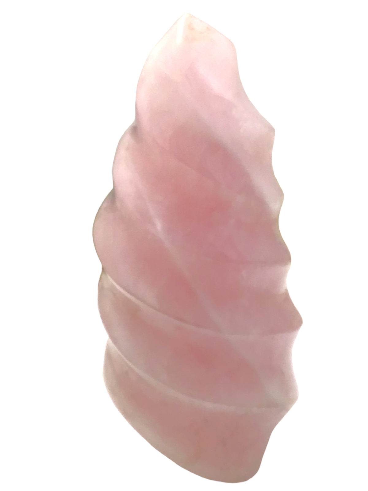 Kristall Flamme aus Rosenquarz | Unikat-Masterpiece 1519 | Sammlerstück I 846 gr. |16x7x7 cm | Edelsteinspirale I Madagaskar