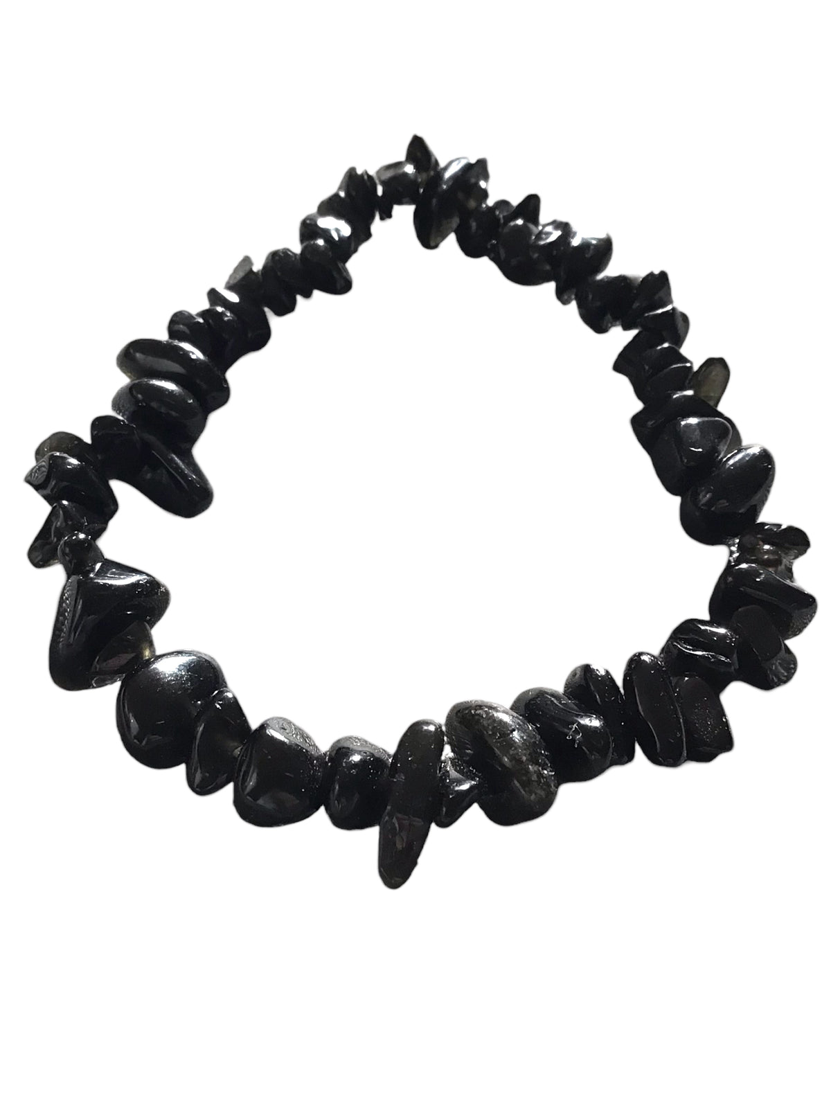 Onyx Trommelstein Splitterarmband  *Ruhe*  - echter Onyx Edelstein-Schmuck - I Brasilien