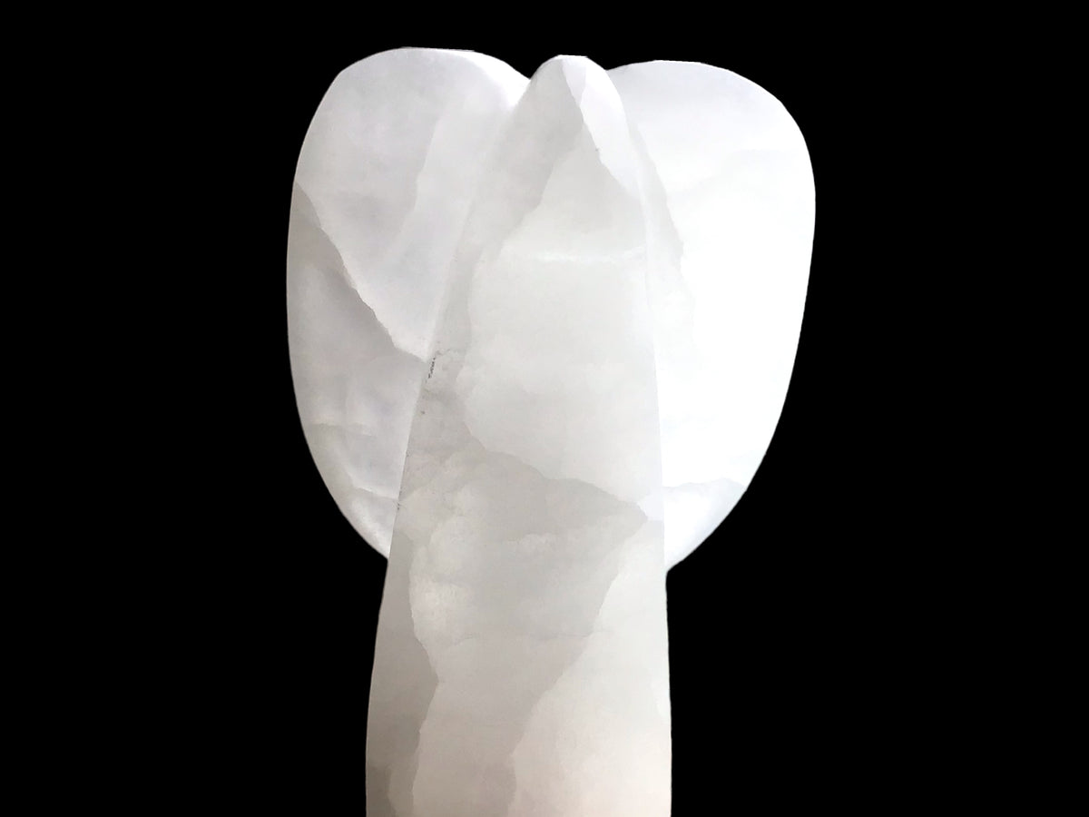 Steinfixx® Große Selenit Engel Lampe | 1800 Gramm | 20x16 cm | Schutzstein | gegen negative Energien | Ladestein |