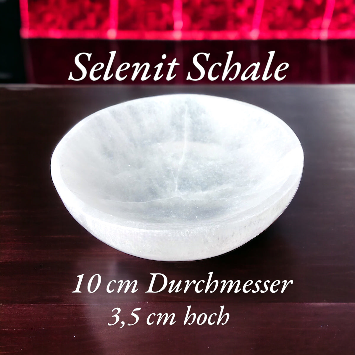 Steinfixx - Grosse Selenit Ladeschale Bowl Ø 13cm- ca. 600 Gramm - Landhaus - Marokko