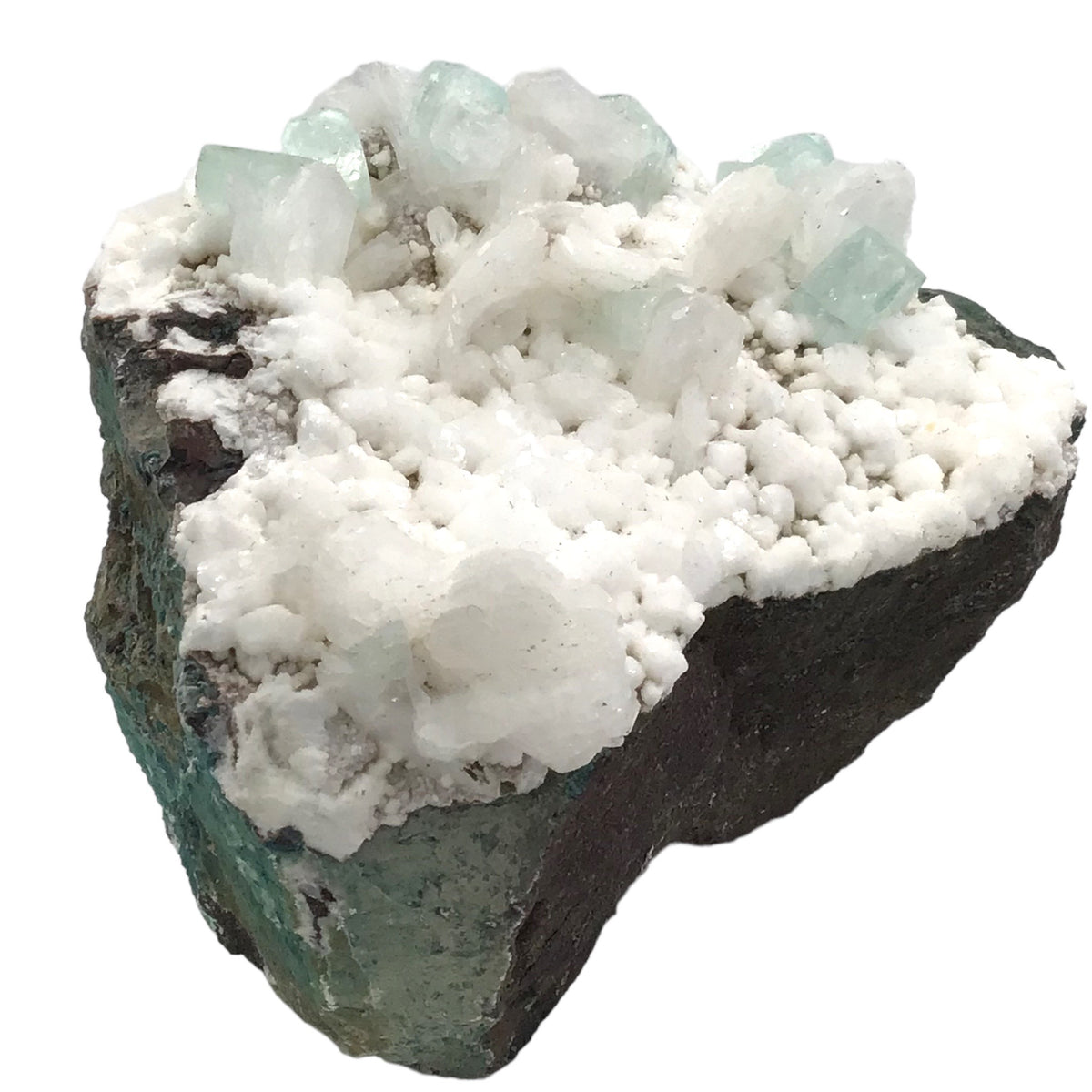 Apophyllit auf Mordenit Kristallstufe aus Poona Indien – 736 g – 12 × 8 × 9 cm – Sammlerstück – Unikat Masterpiece 1467