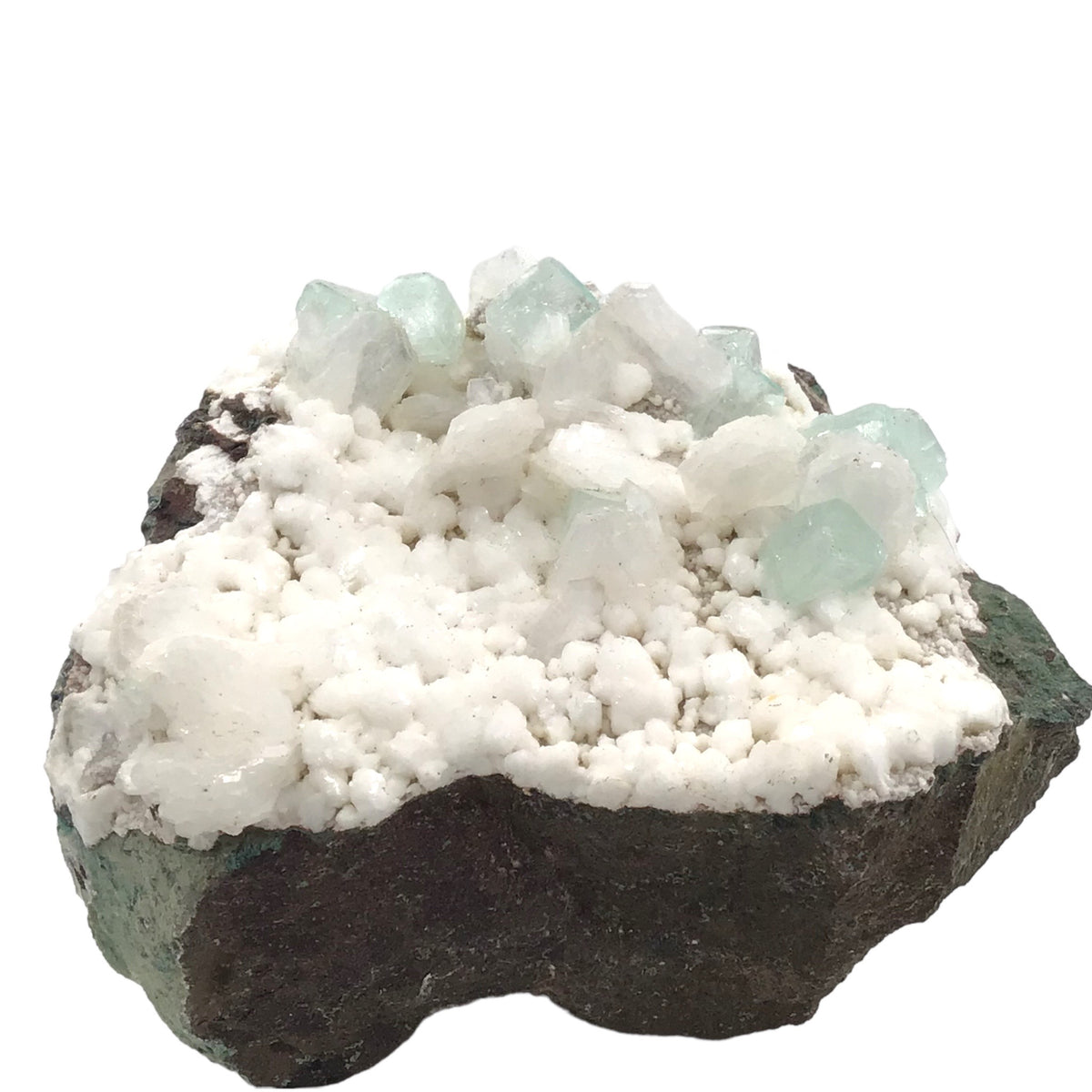 Apophyllit auf Mordenit Kristallstufe aus Poona Indien – 736 g – 12 × 8 × 9 cm – Sammlerstück – Unikat Masterpiece 1467