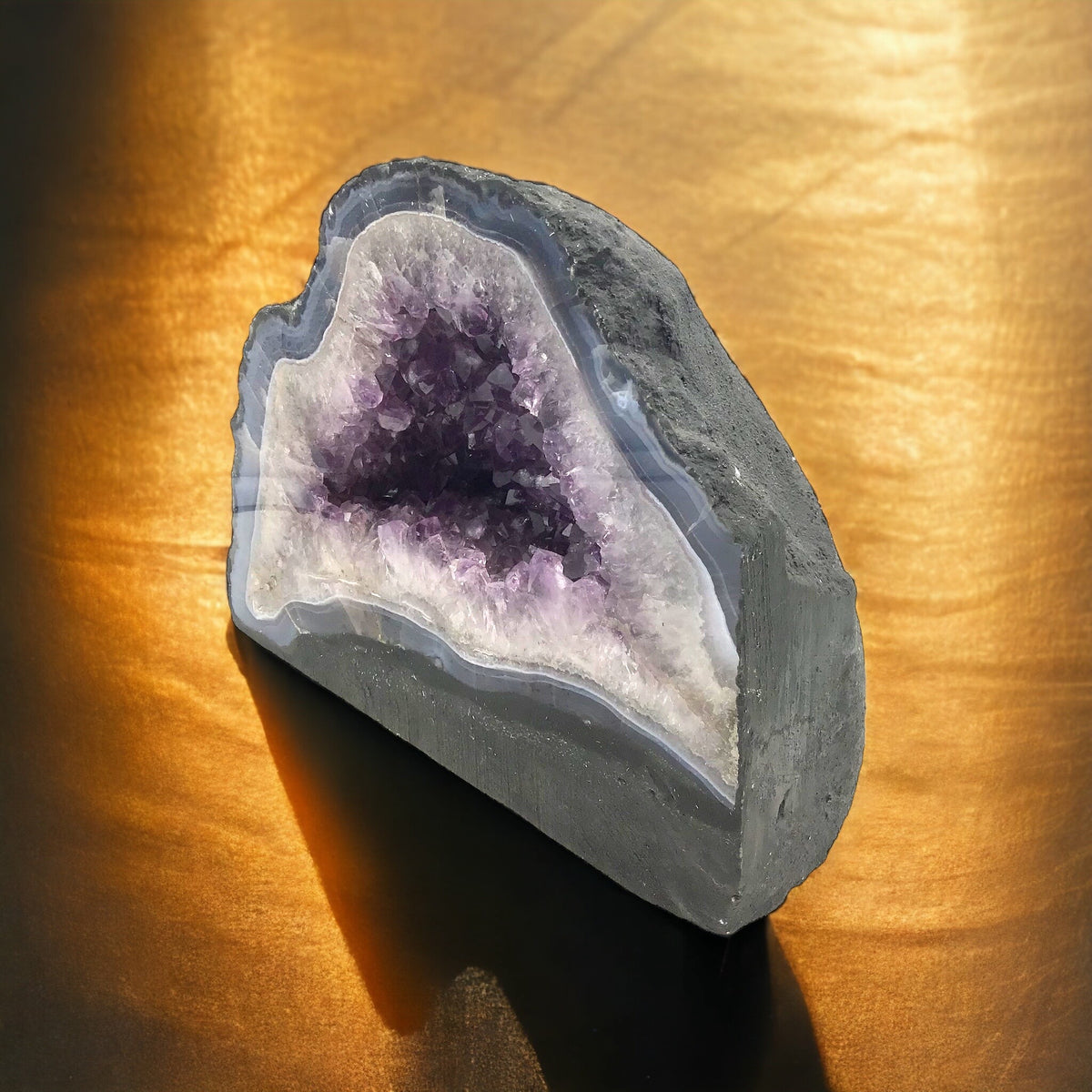 Amethyst Druse mit phantastischen Kristallen I 5,6 KG I 21x12x17 cm I Blickfang I Unikat 1466 I Brasilien