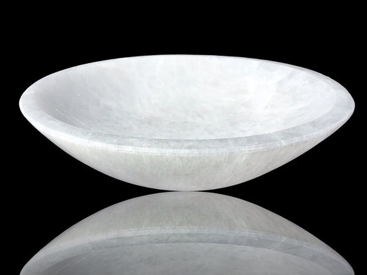 XXL Selenit Ladeschale Bowl Ø 20 cm - ca. 1000gr. - Kristallschale - in dieser Größe selten erhältlich - AAA-Qualität - Marokko