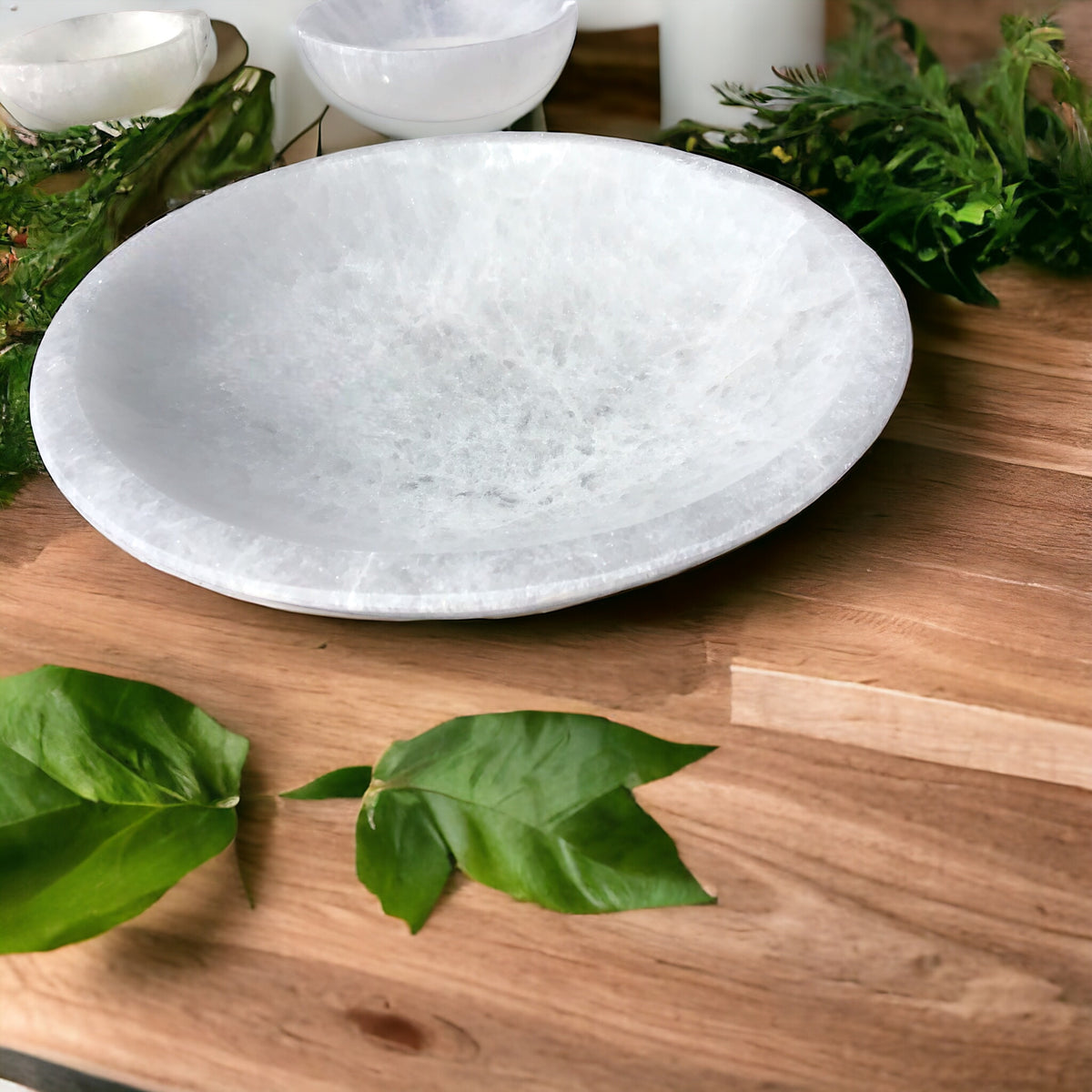 XXL Selenit Ladeschale Bowl Ø 20 cm - ca. 1000gr. - Kristallschale - in dieser Größe selten erhältlich - AAA-Qualität - Marokko