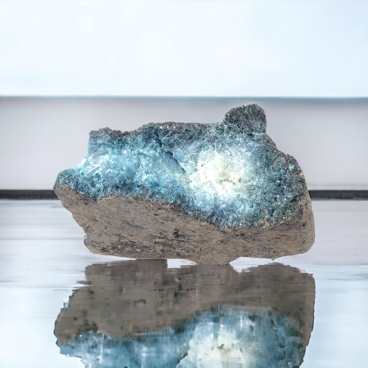 Steinfixx® Blue Ice Rohstein versch. Größen I neu entdecktes Mineral I Indonesien I Bogor West Java