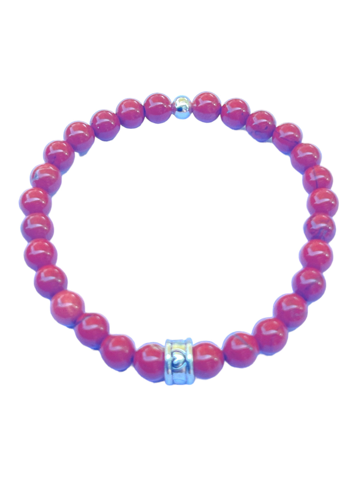 Perlenarmband aus rotem Jaspis - Hochwertiges Edelsteinarmband mit 925 Silberperle und Vintage Perle  - handgefertigt - in Geschenkbox -Lebensfreude