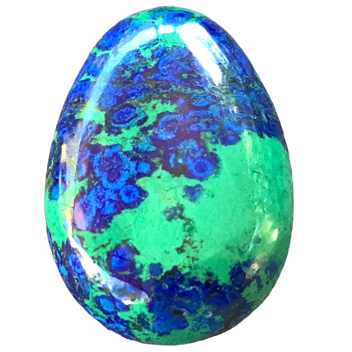 Azurit-Malachit-Chrysokoll Anhänger I Tropfenform mit Kordelkette I 20x30mm I Verschluss in 925 Silber I incl. Geschenkverpackung I AAA-Qualität I USA