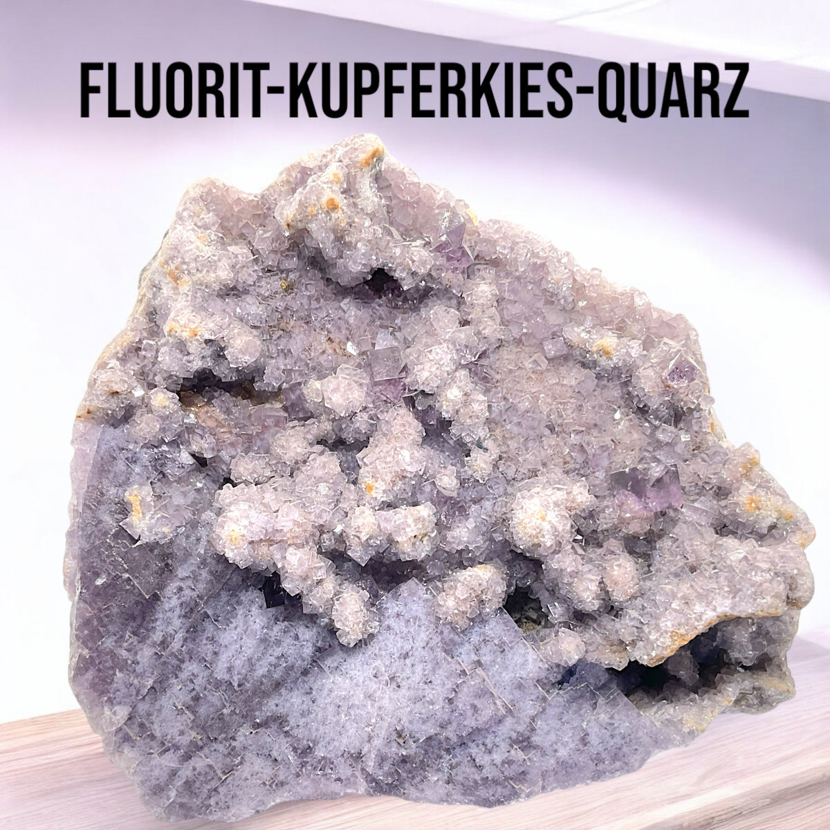 Fluorit Kupferkies Quarz I 555gr. I 9x9x9cm I Sammlerstück I Unikat-Masterpiece S3008 I Marokko