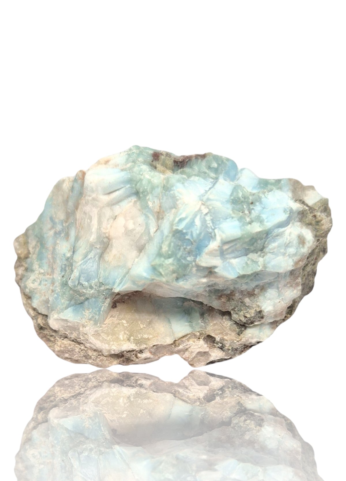 Prächtiger und sehr seltener Larimar Rohstein I Unikat-Masterpiece 1559 I Sammlerstück I 70x60x45mm I 156gr. I Dominikanische Republik