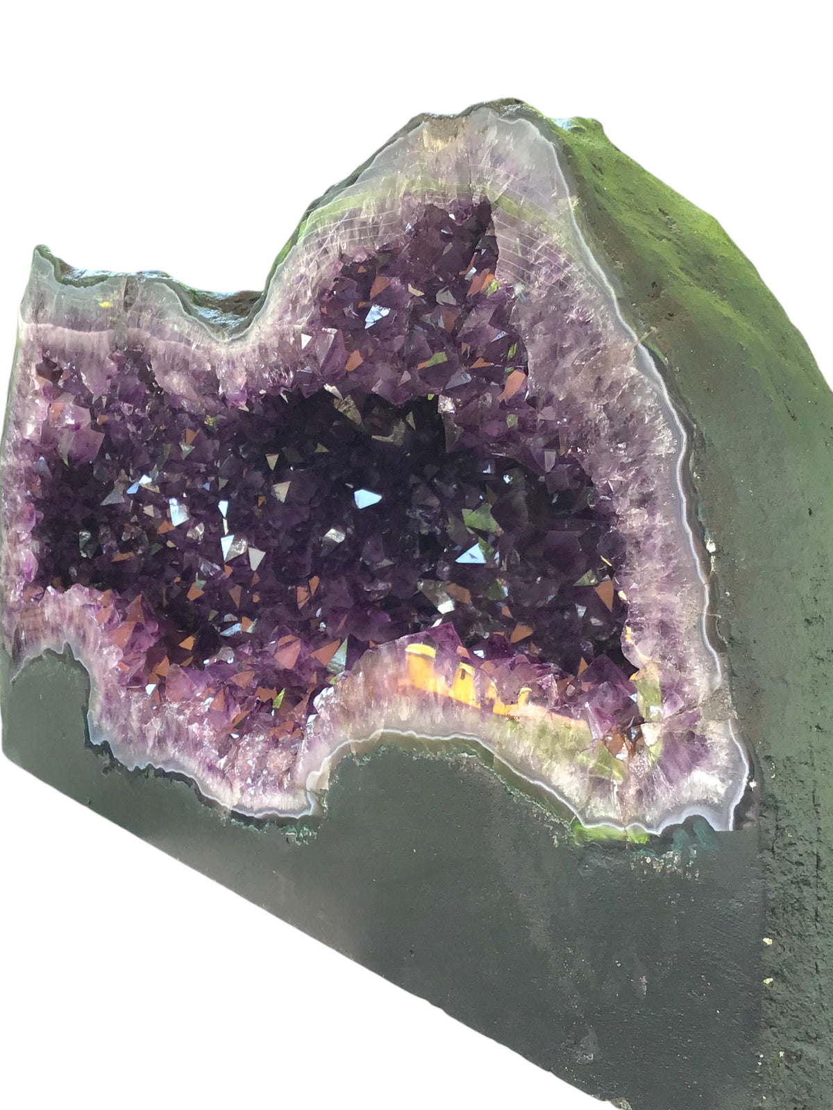 XXL Amethyst Druse mit phantastischen Kristallen I 21,60 KG I 43x16x25cm I Blickfang I Unikat-Masterpiece 1474 I Sammlerstück I AAA-Qualität I Brasilien