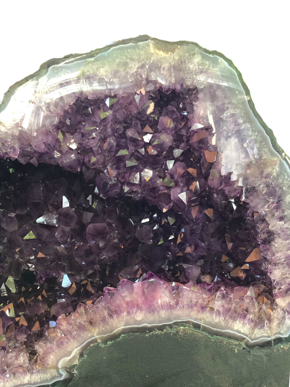 XXL Amethyst Druse mit phantastischen Kristallen I 21,60 KG I 43x16x25cm I Blickfang I Unikat-Masterpiece 1474 I Sammlerstück I AAA-Qualität I Brasilien