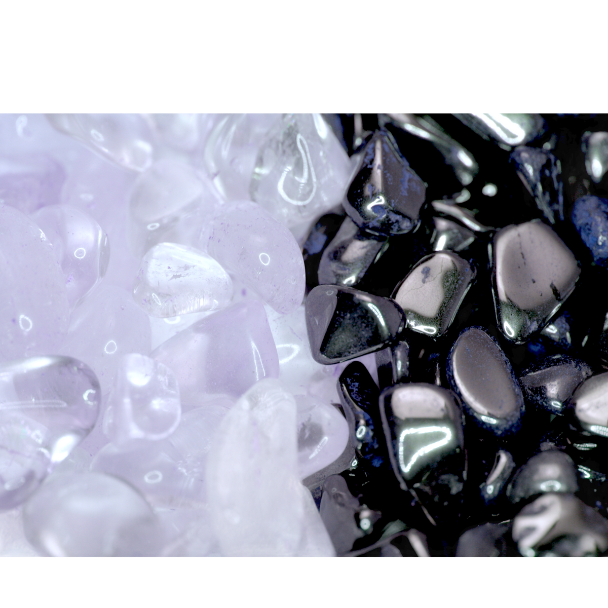 Ladesteine Hämatit-Bergkristall oder -Amethyst