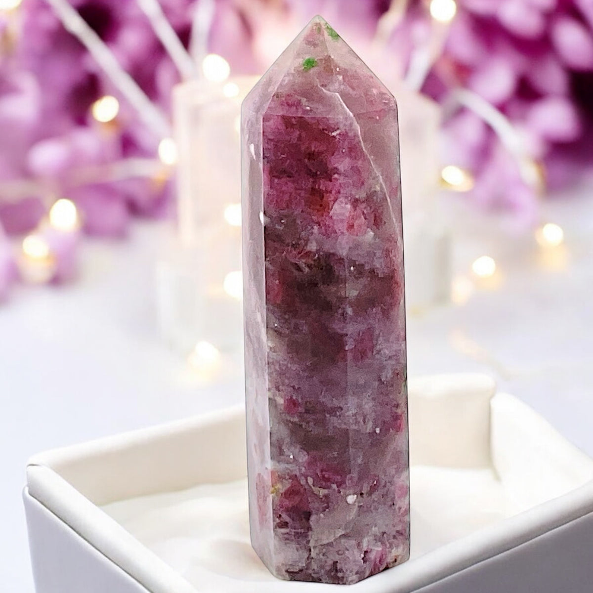 Kirschblütenachat I Obelisk I Sakura-Achat I 6 cm I ca. 40 gr. I Heilstein I Herzchakra I Madagaskar