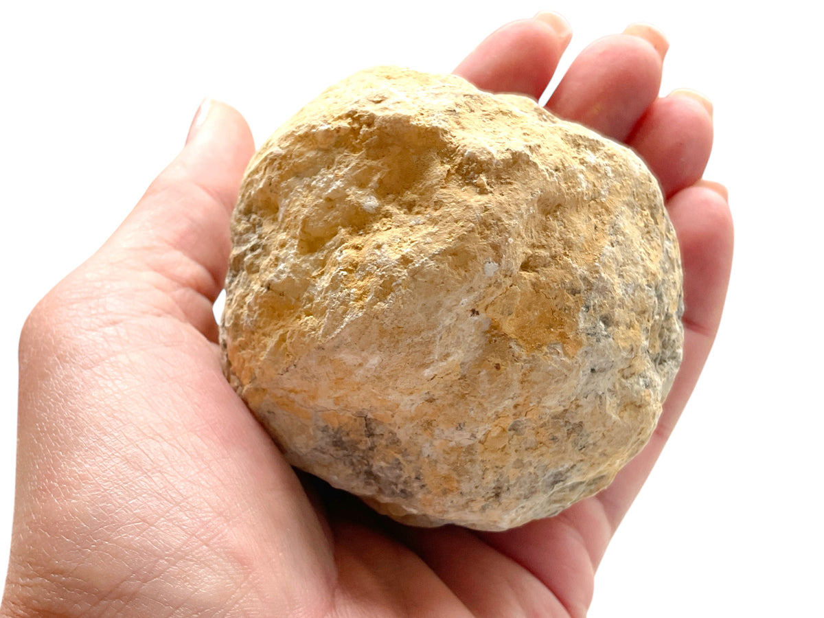 Grosses fünfteiliges Geoden Sparset in Tennisballgröße, je 6-7 cm - mit Anleitung zum aufbrechen und Beschreibung der Geoden - insgesamt 1000-1200 Gramm