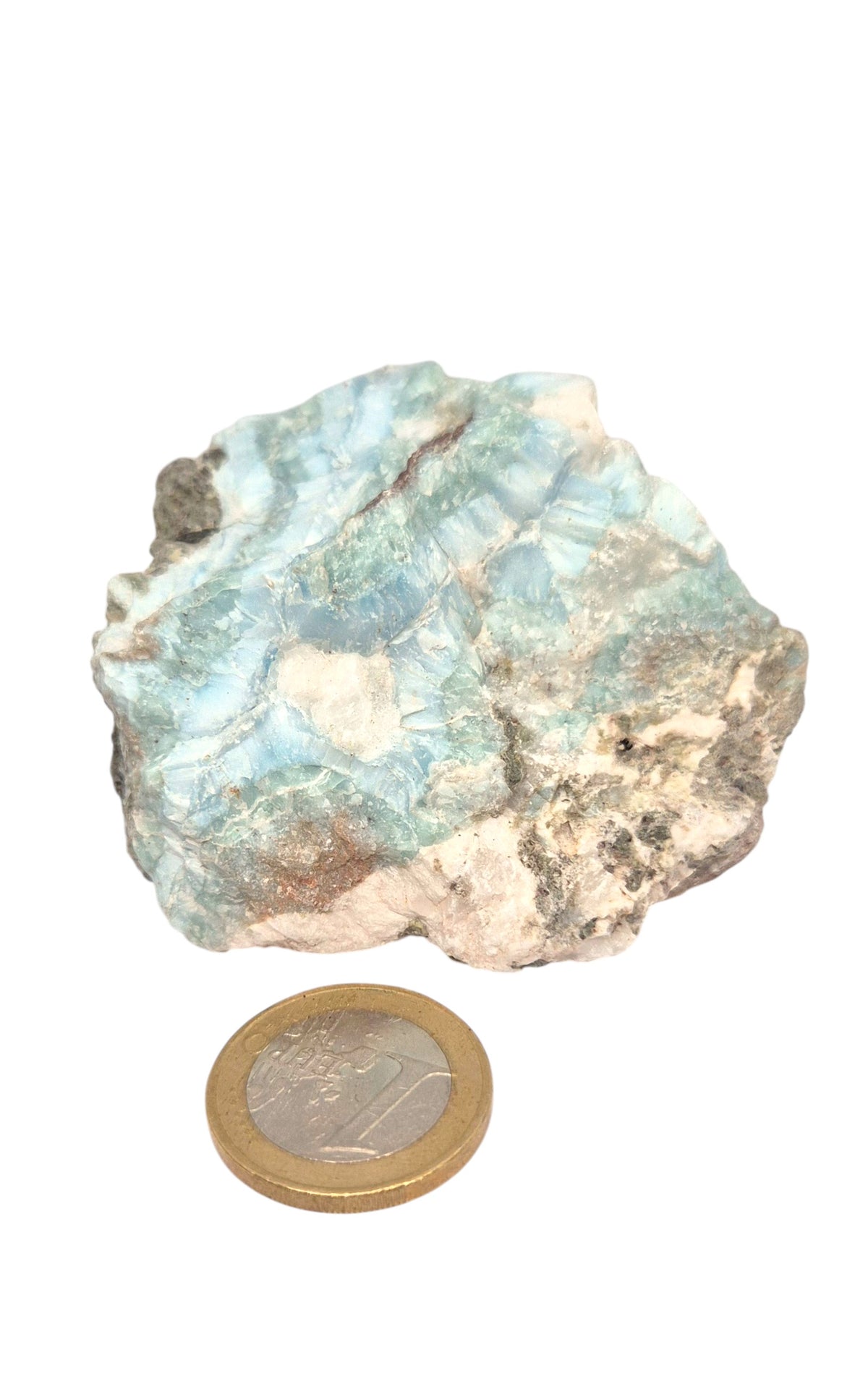 Prächtiger und sehr seltener Larimar Rohstein I Unikat-Masterpiece 1559 I Sammlerstück I 70x60x45mm I 156gr. I Dominikanische Republik
