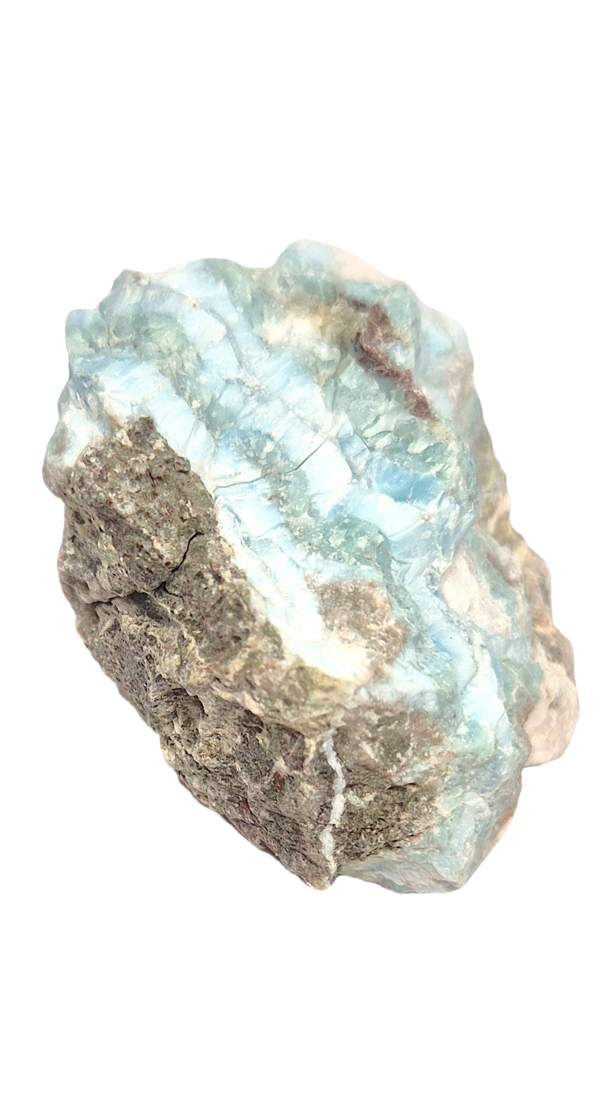 Prächtiger und sehr seltener Larimar Rohstein I Unikat-Masterpiece 1559 I Sammlerstück I 70x60x45mm I 156gr. I Dominikanische Republik