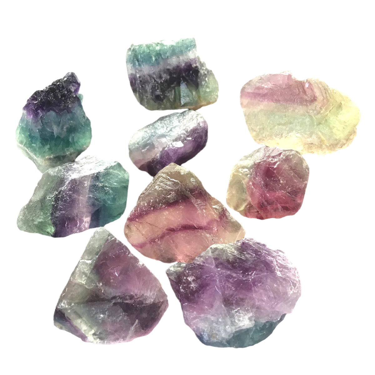 Regenbogenfluorit I Rohsteine I 2-3 cm I 300 gr. I Heilstein I Schutzstein gegen negative Energie I Mexiko