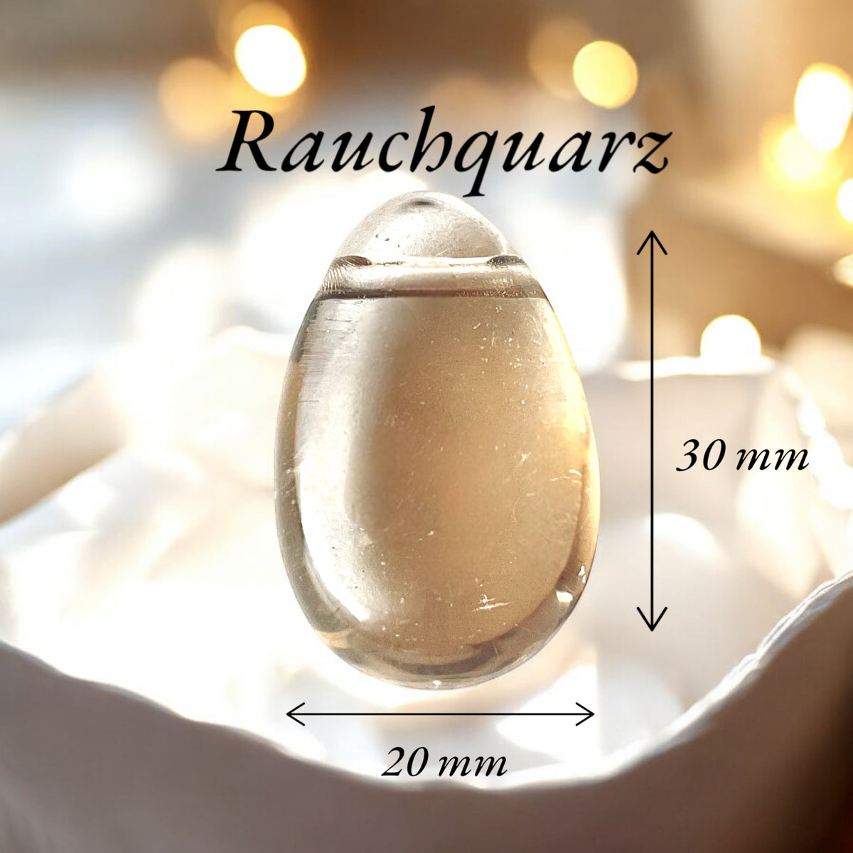 Rauchquarz Edelsteinanhänger I Tropfenanhänger I mit 80 cm Wildlederband und Geschenkverpackung I Neue Kraft und Lebensfreude I AAA-Qualität I Brasilien