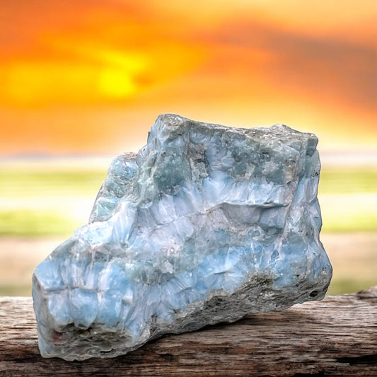 Prächtiger und sehr seltener Larimar Rohstein I  Unikat-Masterpiece 1564 I Sammlerstück I  70x55x50mm I 172gr. I Dominikanische Republik