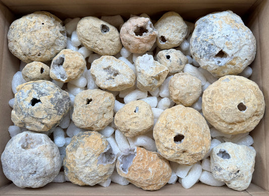 Geoden-Konvolut „Marokko“ – 20 geschlossene Geoden – 3,6 kg B-Ware zum Selberöffnen – Unikat Nr. 1231 – SALE