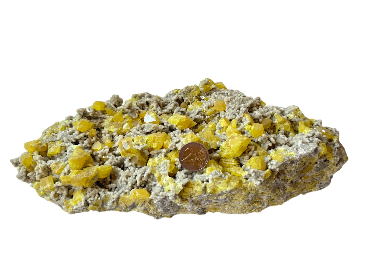 XXL Schwefel Calcit Kristall I 3750gr. I 33x14x9cm I Sammlerstück I Unikat-Masterpiece S3030 I Italien-Sizilien