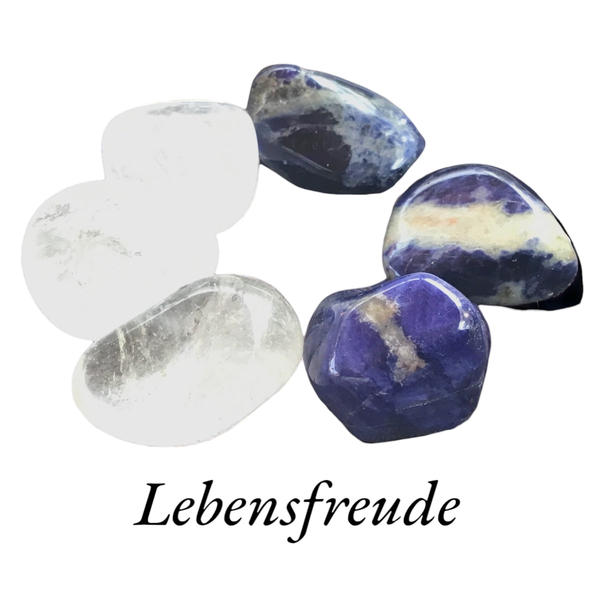Premium Edelstein-Quellwasser-Set "Lebensfreude" | Trommelsteine zur Energetisierung von Trinkwasser  | 21 Seiten Anleitung |Top 1A Heilsteine | Wasserbelebung