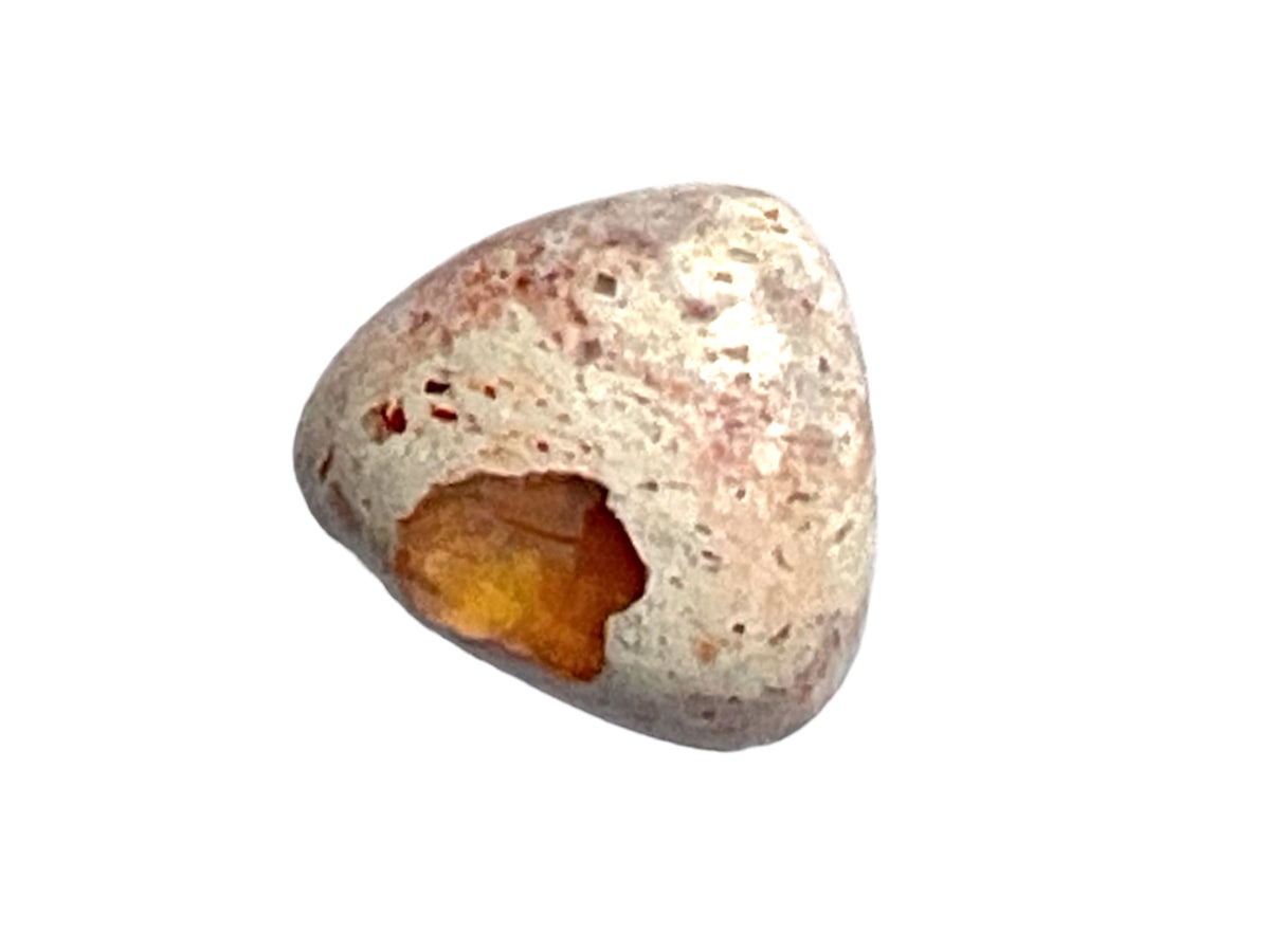 Feueropal Cabochon I Edelstein I 7,5kt I 1,5gr. I 13x14x6mm I Unikat-Masterpiece 1596 I Sammlerstück I AAA-Qualität I Mexiko