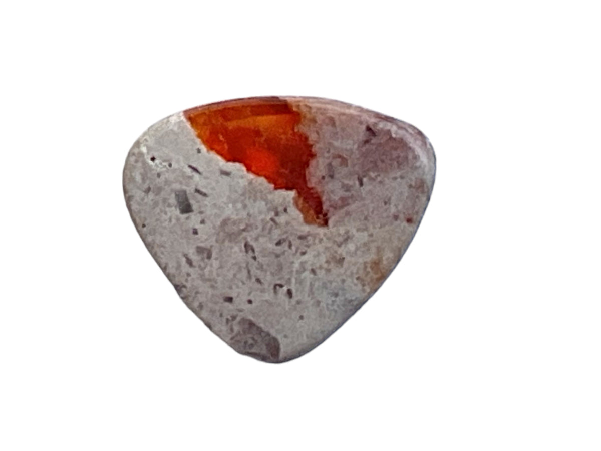 Feueropal Cabochon I Edelstein I 2,5kt I 0,5gr. I 10x9x3mm I Unikat-Masterpiece 1600 I Sammlerstück I Mexiko