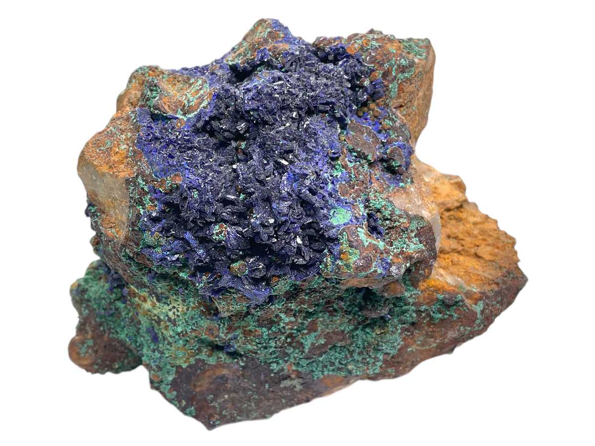 Azurit-Malachit Stufe I 252gr. I 9x6,5x5cm I Sammlerstück I Unikat S3015 I Griechenland-Laurion