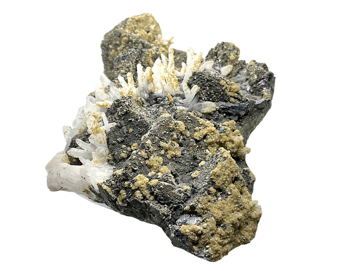 Pyrit Quarz Bleiblende Stufe I 1974gr. I 22x12x6cm I Sammlerstück I Unikat S3008 I Kosovo-Trepca
